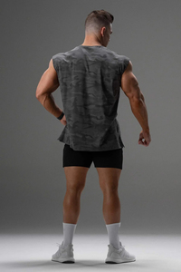 T-shirt de sport à épaules tombantes, coupe ample, ourlet droit, fentes latérales, mélange coton et élasthanne, col rond - Product Image 4