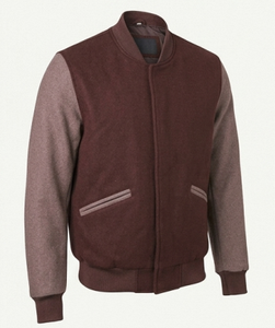 Men's Varsity <b>Jacket</b> Brown <b>Corduroy</b> Turn-down Collar Button Closure Regular Fit Autumn Casual Wear - Product Image 1