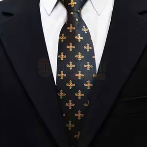 Corbata Masónica Clásica Formal con Superficie Lisa y Patrón Detallado para Eventos Especiales - Product Image 6