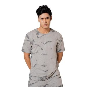 Pyjama et tenue décontractée pour homme en coton imprimé à col rond, coupe classique, t-shirt et short - Product Image 4
