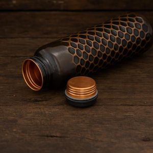 Artistic Embossed Copper Eco-Friendly CE Certified Water Bottle Handmade Decorative Drinking Flask for Luxury Home Decor - Product Image 2