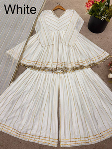 Indian & Pakistan Clothing Gharara Designs Punjabi Girl Sexy Beautiful Salwar Suit Neck Designs Sarara Woman Dress Wholesale - Product Image 2