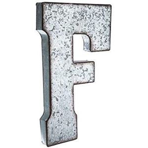 Décoration murale industrielle en métal galvanisé en forme de lettre T, finition zinc rustique, signe alphabétique pour la décoration de ferme, de maison, de mariage ou d'événement - Product Image 6