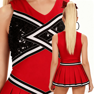 Uniforme de pom-pom girl sur mesure de style nouveau, fabriqué au Pakistan, pour jeunes, en vente - Product Image 4