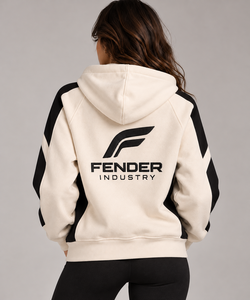 Sudadera con capucha y cremallera personalizada para mujer, de forro polar oversize, con bloques de color, sudadera con capucha y cremallera completa, estilo streetwear, chaqueta con capucha para mujer - Product Image 3