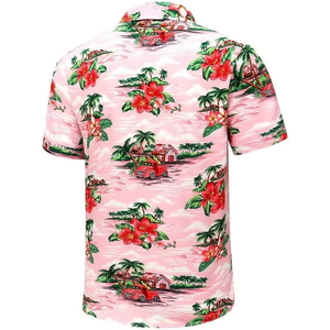 Chemise hawaïenne à imprimé voiture de plage pour homme, chemise de croisière à manches courtes boutonnée, chemise tropicale pour vacances d'été à la plage - Product Image 3