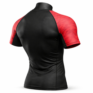 Comfortable Custom Size Hot Selling <b>Men's</b> Rash Guard Short <b>Compression</b> Breathable Anti-Bacterial UPF50+ High Quality Fitness - Product Image 5