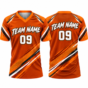 Unisex Sublimated V-Neck Jersey Unisex Short Sleeve Moisture Wicking 100% Polyester Team <b>Apparel</b> for Adults <b>Sport</b> <b>Apparel</b> - Product Image 1