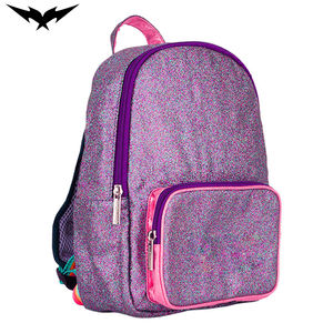 Sac à dos léger à fermeture éclair scintillante pour femmes, style sportif à paillettes, sac à dos pour le collège, rangement extérieur, sangle carrée - Product Image 1