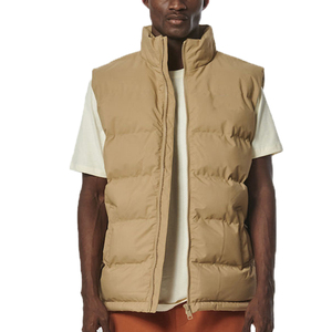 Gilet matelassé sans manches pour homme, chaud, d'hiver et d'automne, avec capuche, style urbain, vente en gros personnalisée à prix abordable - Product Image 1
