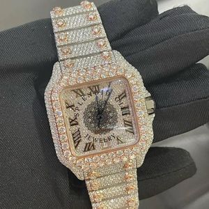 Reloj de Lujo Splendid Gill con Diamantes, Caja de Acero Inoxidable, Movimiento de Cuarzo ETA Analógico, Esfera con Números Romanos y Cristal de Zafiro - Product Image 1