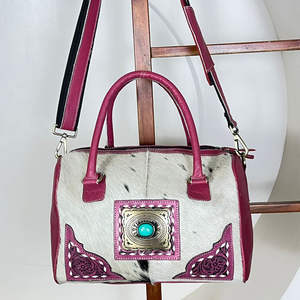 Sacs de sport de grande capacité Mini Speedy en cuir de vachette usiné Turquoise Stone Crossbody Bagages Travel Shoulder Bags for Unisex - Product Image 4