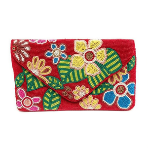 Bolso de Mano Artesanal Indio de Lujo, Informal, para Uso Diario, con Cuentas de Vidrio Coloridas y Asa de Baguette, Accesorio de Moda Duradero con Cristales Artísticos - Product Image 2