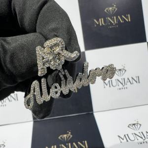 Colgante de Plata 925 con Diamante VVS de Corte Brillante, Certificado IGI, Estilo Hip Hop, Joyería Fina, Dijes para Fiesta - Product Image 1