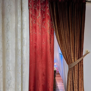 4x9 Feet Foil Velvet Classic Style <b>Window</b> Curtain Panel Full <b>Light</b> Shading Machine Washable All-Season Curtains Valances - Product Image 2
