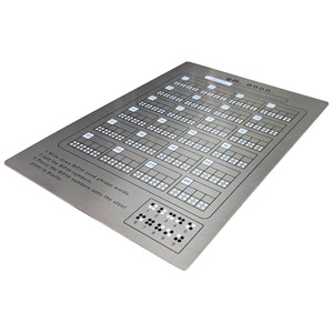 Plaque métallique rectangulaire personnalisée en acier inoxydable brossé, étanche, pour code mnémotechnique - Product Image 3