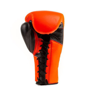 Gants de boxe en cuir noir et jaune Econex Sports, à doigts entiers, fermeture auto-agrippante, logo personnalisable, sangle de poignet pour l'entraînement des adultes - Product Image 3