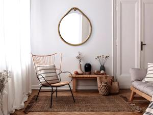 Miroir mural en bois sculpté à motifs floraux, miroir mural artisanal en bois pour la décoration intérieure, miroir suspendu en gros, accessoire décoratif - Product Image 4