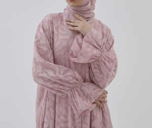 Luxurious Women Kaftan Abaya Dress Handmade Turkish Floor Length Long Sleeve Soft Breathable Polyester Floral Loose Fit - Product Image 1
