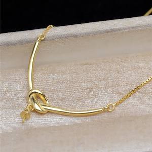 Accessoires de bijouterie en argent S925 pour collier DIY avec chaîne à nœuds de perles de 8 à 13 mm et porte-pendentif 5407 - Product Image 3