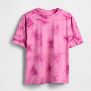 Camiseta Tie Dye en Espiral con Logotipo Personalizado, 100% Algodón, Estilo Urbano Holgado, Informal, Unisex, para Verano, Venta al Por Mayor - Product Image 4
