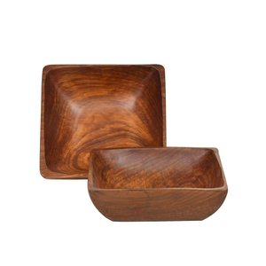Wood Salad Bowl With Server <b>Set</b> Wooden salad bowl With Server With <b>square</b> shape hot sale product - Product Image 5