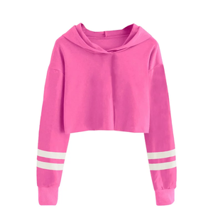 Sudadera de cuello redondo para mujer, personalizada, informal, de otoño, de tejido grueso de algodón y felpa francesa, con apliques bordados. - Product Image 2