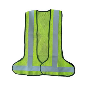 เสื้อกั๊กนิรภัยแบบ 6 กระเป๋า สีเหลืองมะนาว ANSI Class 3 ผ้าโพลีเอสเตอร์ตาข่าย ซิปด้านหน้า ไม่มีแถบกันไฟฟ้าสถิต พร้อมช่องใส่ไมโครโฟน - Product Image 1