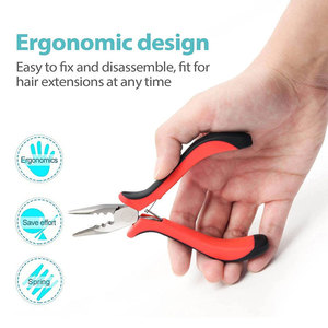 Pince multifonction professionnelle en acier inoxydable réutilisable pour extensions de cheveux – Installation durable pour salons de beauté - Product Image 3