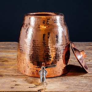 Copper Niagara <b>Water</b> Dispenser Heavy Gauge Hand Hammered <b>Water</b> Storage <b>Container</b> Large Capacity Beverage Server <b>with</b> <b>Tap</b> - Product Image 5