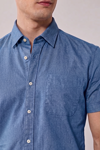 Chemises décontractées respirantes Enovate 100% coton à manches courtes pour hommes - Product Image 4