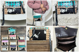 Sac à main de luxe pour femmes, en cuir à carreaux, fait à la main, porté à la main, porté à l'épaule, pochette, sac à main, mini sacs en cuir de vache - Product Image 3