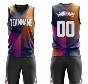 Maillot de basket personnalisé respirant grande taille pour l'été, imprimé par sublimation, ensemble uniforme réversible pour hommes et femmes - Product Image 6