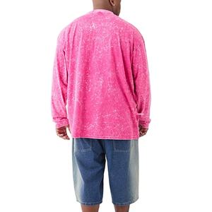 Chemises à manches longues pour hommes, grande taille, coupe régulière, col rond, design personnalisé, effet délavé, nouvelle collection, best-seller - Product Image 5