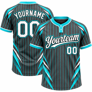 ชุดเบสบอลขายดีจากโรงงาน ผลิตจากโพลีเอสเตอร์ 100% ออกแบบฟรี เสื้อเบสบอลชาย เสื้อเบสบอลสั่งทำ - Product Image 1