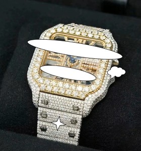 ผ่านเครื่องทดสอบเพชรนาฬิกาผู้ชายทำจากสเตนเลสสตีลหรูหราฮิปฮอปเท่ๆพร้อมกลไกการเคลื่อนที่ของหน้าปัดเข็มชี้ - Product Image 6