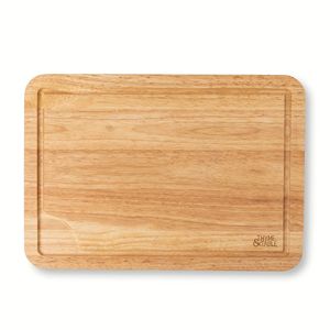 Tabla de Cortar Extra Grande de Madera de Caucho de 14x20 Pulgadas con Agarres Antideslizantes, Tabla de Picar Ecológica para una Preparación Segura de Alimentos - Product Image 1