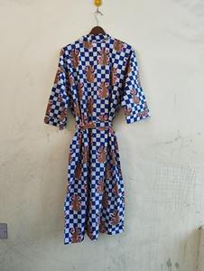 Robe longue kimono en coton taille haute pour femme, imprimé oiseaux, avec cordon de serrage, respirante, séchage rapide, douce, légère, tenue d'intérieur estivale - Product Image 2