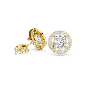 Rose & Rain 14K Gold Dual Tone Earrings Rose Gold & <b>Silver</b> Mix Modern Design - Product Image 4