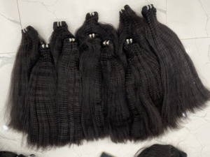 Extensiones de Cabello Remy Liso Kinky, Sin Caída, Sin Enredos, Tejido a Máquina, Doble Trama, Todos los Colores, Cabello Humano Vietnamita - Product Image 4