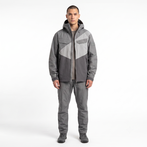 Chaqueta Técnica Impermeable para Hombre, con Capucha Multipanel y Cremallera, Cortavientos para Senderismo, Fabricación OEM Personalizada en Sialkot - Product Image 1