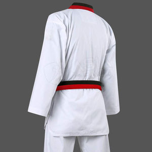 Uniforme de Karate Bordado de Diseño Personalizado en Color Sólido de Alta Calidad, Más Vendido, para Hombre, Precio Económico, Estilo de Artes Marciales de Taekwondo - Product Image 3