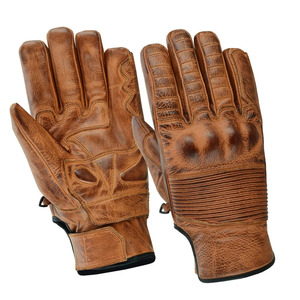 Gants de moto en cuir unisexes, longueur poignet, non doublés, respirants, style sportif pour une utilisation en extérieur, quatre saisons - Product Image 6