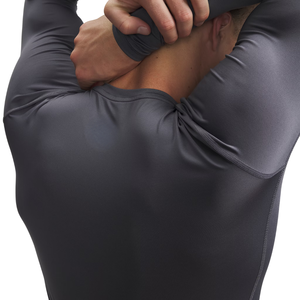 Motion Seam Mens <b>Long</b> <b>Sleeve</b> <b>Compression</b> <b>Shirts</b> O Neck Quick Dry Polyester Raglan Body Fit Training Baselayer Custom OEM Factory - Product Image 6