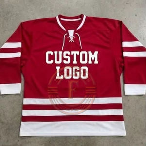 Maillot de hockey sur glace personnalisé pour impression/broderie, uniforme d'équipe, coupe ample, manches longues, haut de sport - Product Image 1