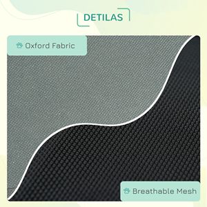 Cuccia Rialzata Portatile per Cani 122x91 cm con Tettuccio Parasole Anti-UV e Funzione Rinfrescante - Product Image 4