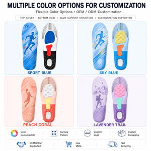 Solette OEM Leggere e Confortevoli per Corsa, Inserti Interni per Calzature con Supporto per Arco Plantare e Comfort, Solette Tagliabili su Misura per <span class=keywords><strong>Sneakers</strong></span> - Product Image 4