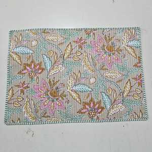 Printed Quilted Set De Table Cotton <b>Placemat</b> Heat Resistant Dining Table Mats Wholesale Export Supplier Eco Friendly for Hotels - Product Image 1