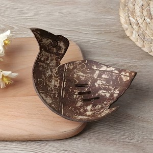 Jabonera sostenible para niños pequeños, plato hecho a mano, soporte de cáscara de coco natural, barra de jabón para decoración de la habitación del baño - Product Image 3