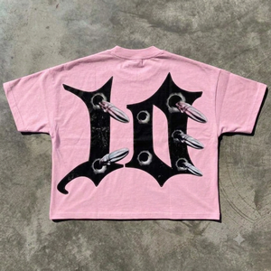 เสื้อยืดกราฟิกโอเวอร์ไซส์สั่งทำพิเศษ ผ้าฝ้ายฟลีซ 100% สตรีทแวร์ รับผลิตแบบ OEM ODM พิมพ์ลายได้ แฟชั่นลำลองสำหรับทุกเพศ น้ำหนักมาก 300 กรัม - Product Image 4